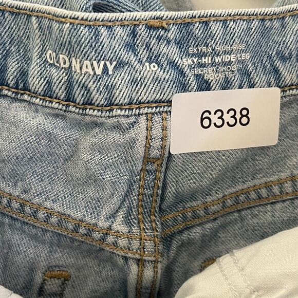 Old Navy Jeans Women's Size 10 Extra High Rise Wide Leg Cargo Drapey Derby - Picture 3 of 8